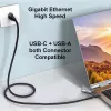 Equip adaptador GigaBit USB-C+A para RJ45, preto