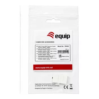 Equip Acoplador Keystone USB 3.2 Gen 2 USB-C para USB-C fêmea a fêmea, Branco
