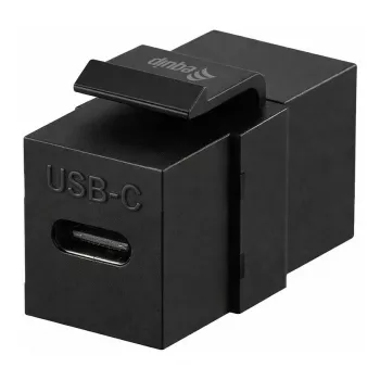 Equip Acoplador Keystone USB-C, USB 3.2 Gen 2, conector fêmea USB-C para fêmea, preto