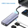 Adaptador multiportas EQUIP USB-C com 2x HDMI, RJ45, 2x USB-A, USB-C PD 100W, Cinzento