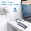 Adaptador multiportas EQUIP USB-C com 2x HDMI, RJ45, 2x USB-A, USB-C PD 100W, Cinzento