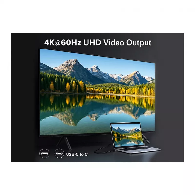 EQUIP Adaptador USB-C para USB-C + HDMI com 100W PD, 4K/60Hz, alumínio