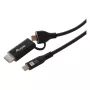EQUIP Adaptador USB-C para USB-C + HDMI com 100W PD, 4K/60Hz, alumínio