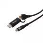 EQUIP Adaptador USB-C para USB-C + HDMI com Power Delivery 100W, 4K 60Hz, 3m alumínio