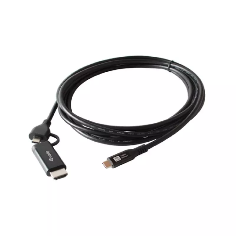 Equip adaptador USB-C para USB-C + HDMI com Power Delivery de 100W, 4K 60Hz, alumínio