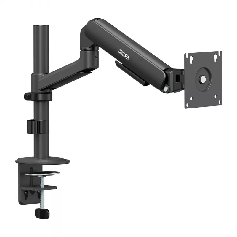 Suporte de monitor com mola a gás Ergo Office ER-691 B para ecrãs 17-32 polegadas, 1-10 kg, preto mate, VESA 75/100
