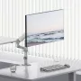 Suporte de secretária com mola a gás ERGO OFFICE ER-691 W para monitores de 17-32 polegadas até 10 kg, branco mate