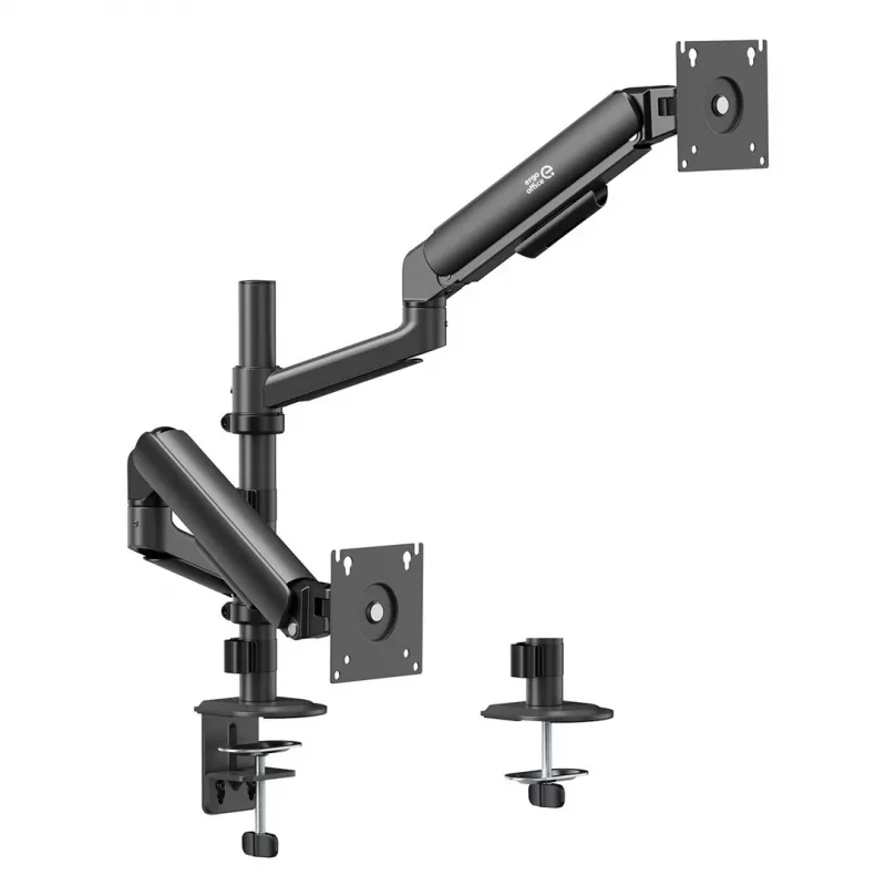 Suporte de secretária para dois monitores ERGO OFFICE ER-692, braço a gás, para 17-32