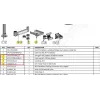 Ergonomic Solutions HMSHOST-INT5-02 Kit de montagem de impressora Swingarm AP2 com clipe de cabo SP2, anel de segurança e placa de impressora para Epson TM-P1200, preto