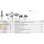 Ergonomic Solutions HMSHOST-INT5-02 Kit de montagem de impressora Swingarm AP2 com clipe de cabo SP2, anel de segurança e placa de impressora para Epson TM-P1200, preto