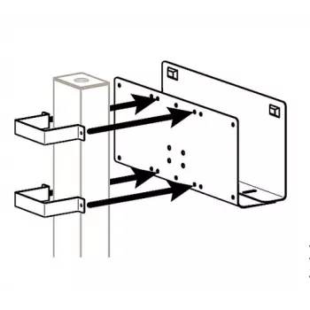 Ergotron Suporte de montagem periférico para poste 3x3, aço, preto (60-158-100)