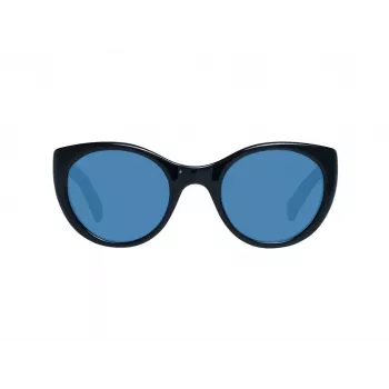 Óculos de sol unissexo ERMENEGILDO ZEGNA ZC0009-01V50 - armação preta em acetato, lentes cinzentas 50/23/145 mm