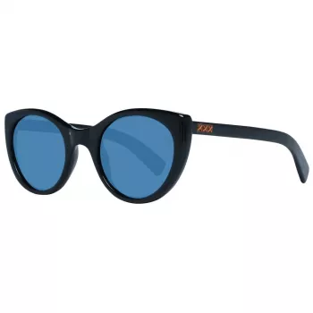 Óculos de sol unissexo ERMENEGILDO ZEGNA ZC0009-01V50 - armação preta em acetato, lentes cinzentas 50/23/145 mm