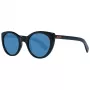 Óculos de sol unissexo ERMENEGILDO ZEGNA ZC0009-01V50 - armação preta em acetato, lentes cinzentas 50/23/145 mm