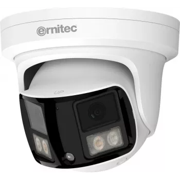 Ernitec Wolf Ultra câmara turret 8MP com objetiva de 190°, IR e luz branca, PoE, IP66, NDAA 0070-08129