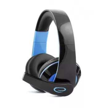 Headset gaming com fios Esperanza EGH300B com microfone, over-ear, preto e azul