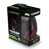 Headset gaming com fios Esperanza EGH300R com microfone de arco omnidirecional, preto/vermelho
