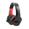 Headset gaming com fios Esperanza EGH300R com microfone de arco omnidirecional, preto/vermelho
