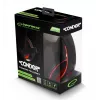 Headset gaming com fios Esperanza EGH300R com microfone de arco omnidirecional, preto/vermelho