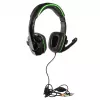 Headset gaming Esperanza EGH310G com microfone de arco, com fios, jack 3,5 mm, preto e verde