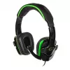 Headset gaming Esperanza EGH310G com microfone de arco, com fios, jack 3,5 mm, preto e verde
