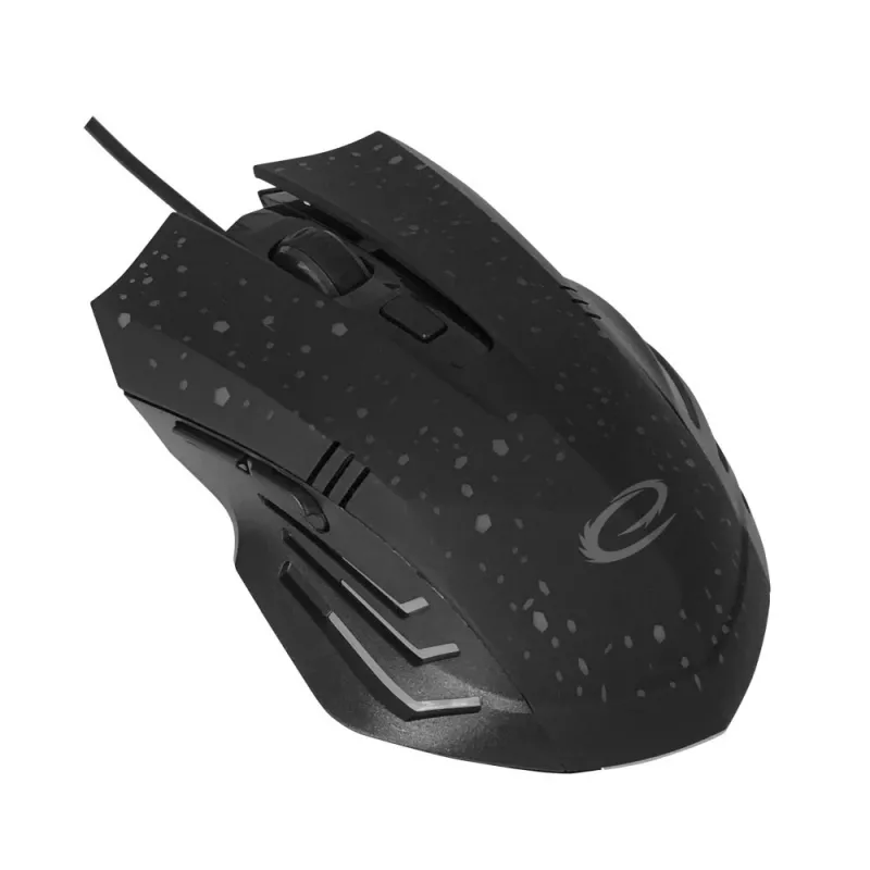 Rato gaming ótico com fios Esperanza EGM212, 2400 DPI, 6 botões, USB, destro, preto