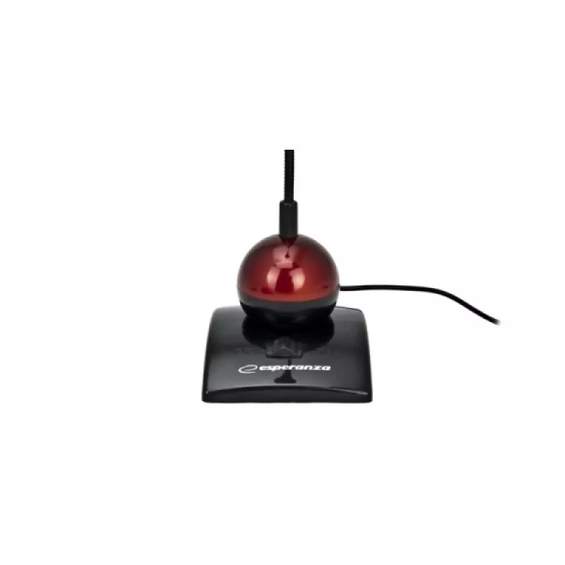 Esperanza EH130 Microfone para PC, condensador, omnidirecional, jack 3,5 mm, preto/vermelho