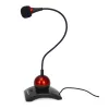 Esperanza EH130 Microfone para PC, condensador, omnidirecional, jack 3,5 mm, preto/vermelho