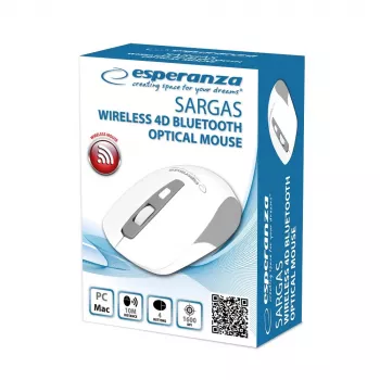Esperanza EM130W Rato sem fios Bluetooth 4D, branco