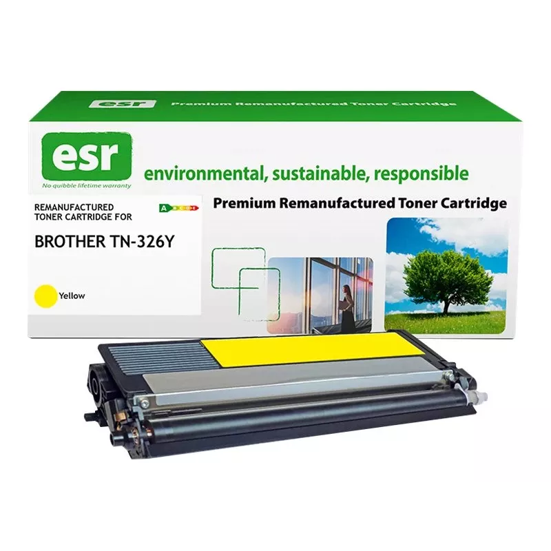 Tinteiro de toner recondicionado ESR compatível com Brother TN-326Y amarelo 3.500 páginas