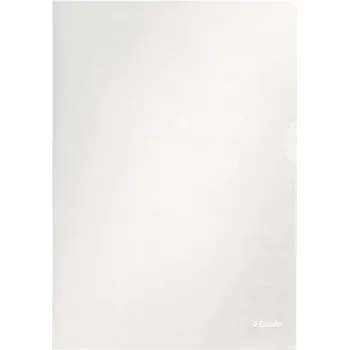 Esselte Capas de documentos A4 Standard, polipropileno, texturado, 0,12 mm, abertas em cima e nas laterais, seguras para documentos, com recorte para o polegar, pack de 100 54832