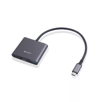 ESTUFF hub multiporta USB-C AV (USB-C, 7-em-1, HDMI 4K60, 2x USB-A 3.0, USB-C PD 60W, Gigabit Ethernet, SD/MicroSD)