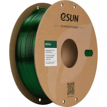 ESUN PETG+ 1,75mm verde transparente 1kg bobina de papel filamento para impressora 3D PETG+175T-G1P1