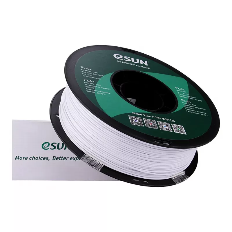 Filamento para Impressão 3D ESUN PLA+ 1,75 mm Branco-frio 1 kg