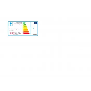 Luminária de emergência LED ESYLUX EN10017551 com bateria de backup de 3h, deteção 14m, IP54, montagem em parede/teto, incl. pictogramas