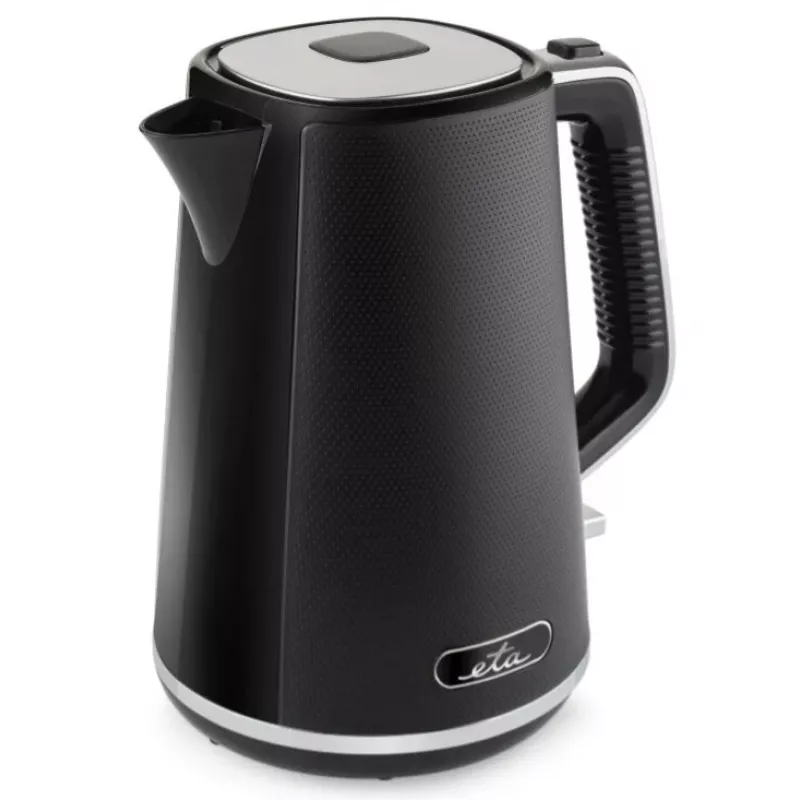 ETA Nora chaleira elétrica 1,7 l, 2200 W, preta, sem fios com base giratória 360°