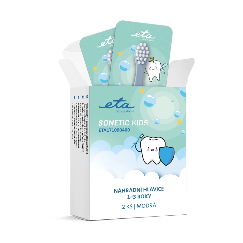 ETA Cabeças de Escova de Substituição Sonetic Kids 171090400 Pack de 2 Azul