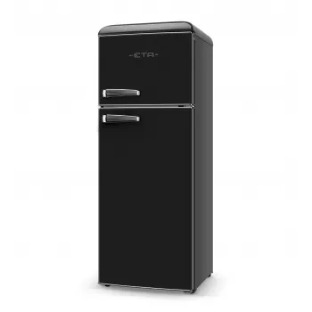 Combinado frigorífico-congelador ETA Storio Retro Combi, 215 L total, 170 L frigorífico, 45 L congelador, livre instalação, preto, classe de eficiência energética E, 38 dB