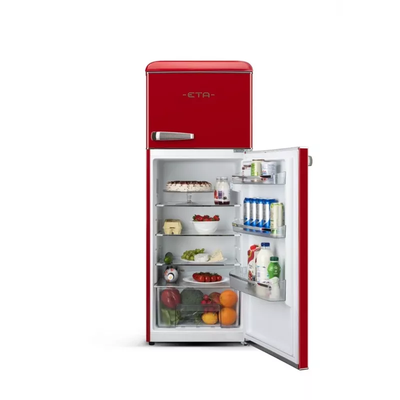 Combinado frigorífico-congelador ETA Storio Retro 215L independente vermelho classe energética E