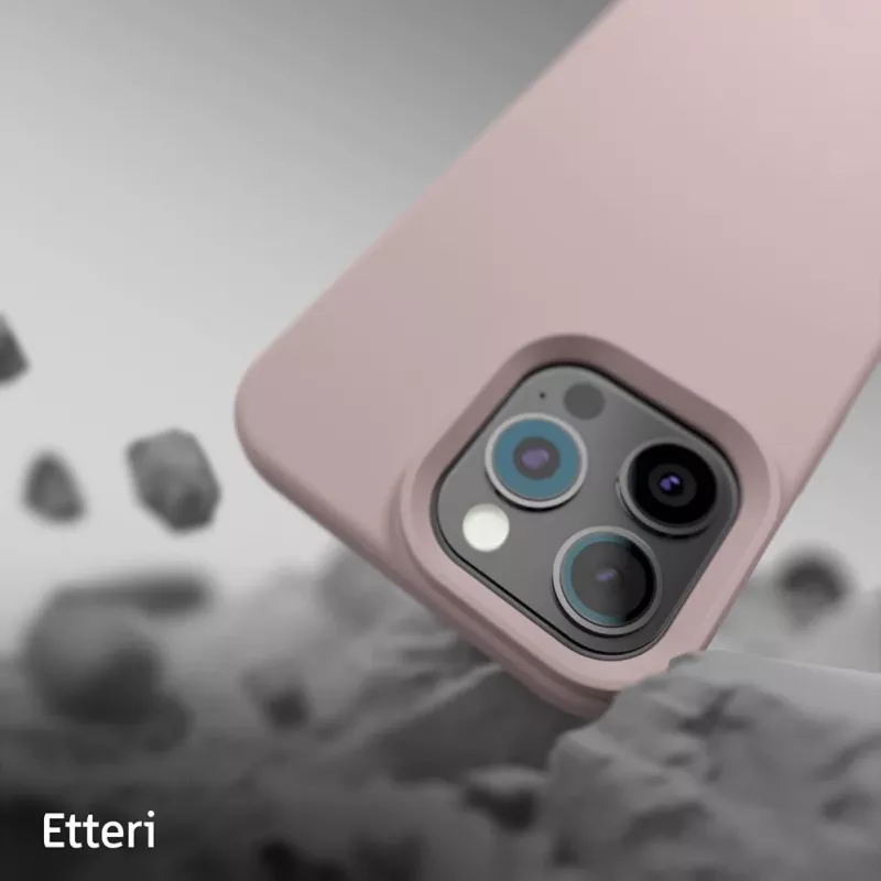 ETTERI capa de silicone Mag para iPhone 16 Pro 6,3 polegadas, rosa-claro