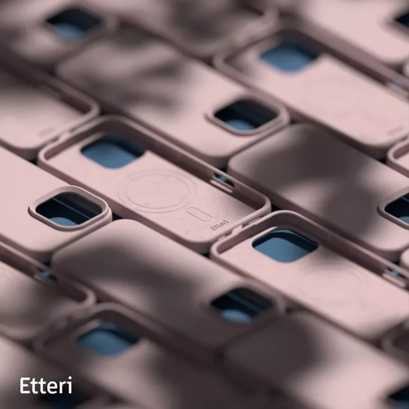 ETTERI capa de silicone Mag para iPhone 16 Pro 6,3 polegadas, rosa-claro
