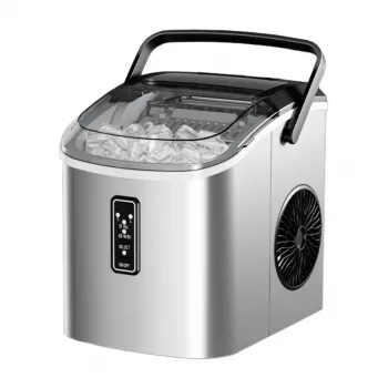 EUHOMY IM08 Máquina de gelo, 1,2 L, 12 kg (prateado)