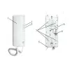Intercomunicador analógico de 4 fios EURA ADA-38A3 para sistemas RL-3203H, branco