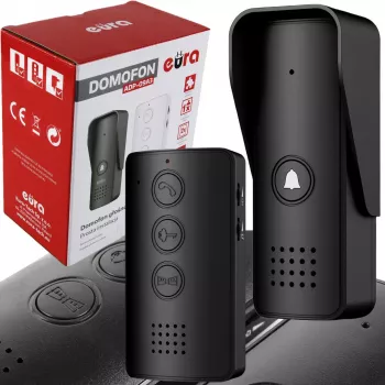Intercomunicador EURA ADP-09A3 preto mãos-livres