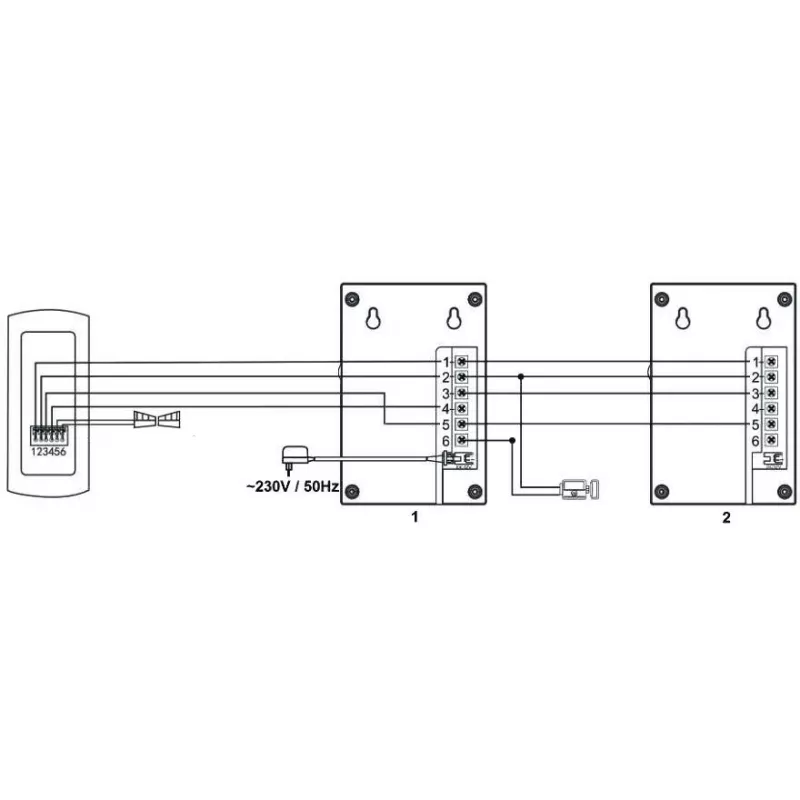 EURA ADP-51A3 DIFESA kit de porteiro eletrónico de áudio - 1 família, 2 monofones, intercomunicador, grafite