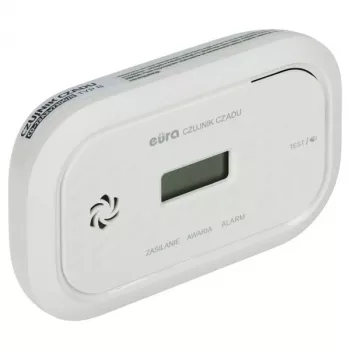 EURA CD-72A2/B Detetor de Monóxido de Carbono com Visor LCD, Sensor Eletroquímico, Alarme 85 dB, Certificado EN 50291-1