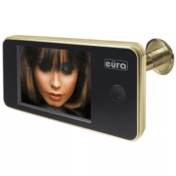 EURA VDP-01C1 ERIS olho mágico digital 3,2 polegadas LCD dourado