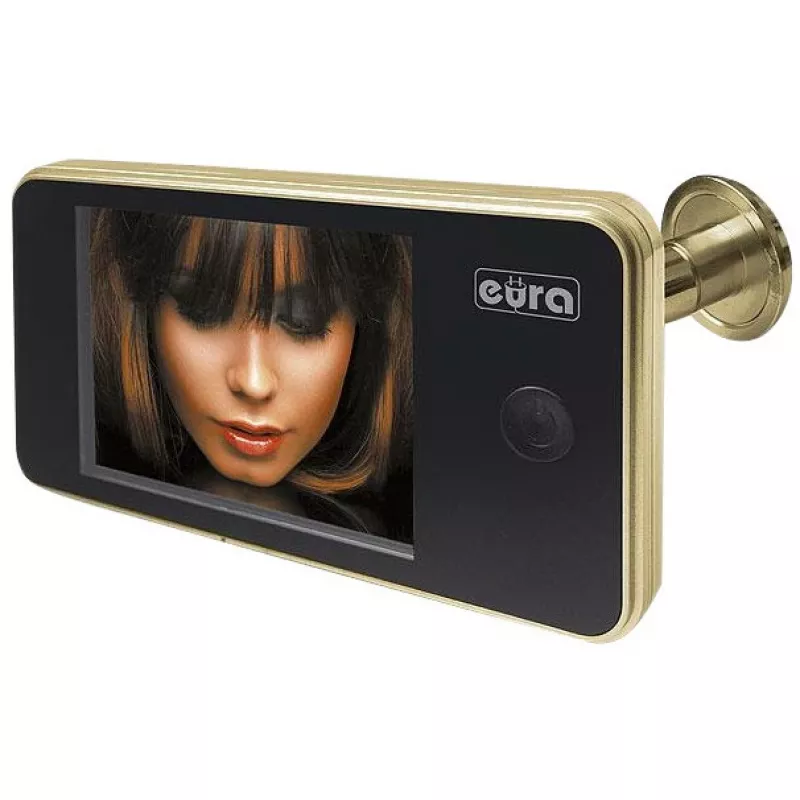 EURA VDP-01C1 ERIS olho mágico digital 3,2 polegadas LCD dourado
