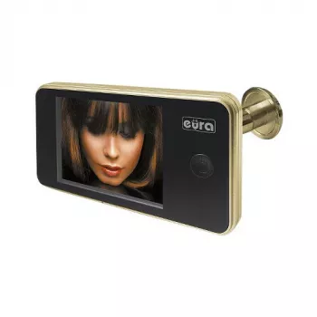 EURA VDP-01C1 ERIS olho mágico digital 3,2 polegadas LCD dourado