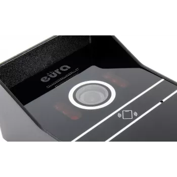 Sistema de videoporteiro duplo EURA VDP-80C5, Branco, 2x LCD de 7 polegadas, FHD, câmara 1080p, leitor RFID, montagem à superfície